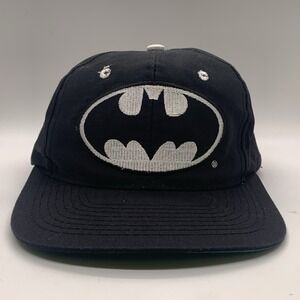 Vintage Batman DC Comics Hat Cap Snap Back Black 1991 90s